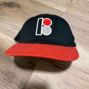 Vintage Plan B Skateboards Fitted hat Flexfit 7 - 7 1/2 Black Red Wool Blend